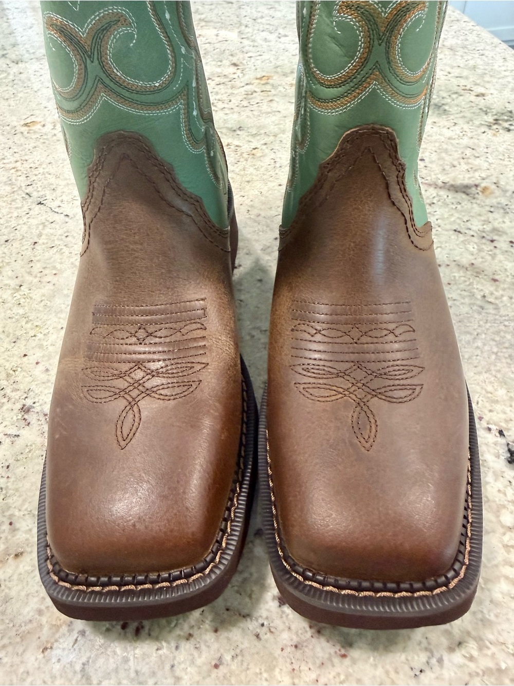 Justin Ladies Gypsy "Raya" Turquoise Water Buffalo Cowboy Boots (NWT) - Picture 10 of 16